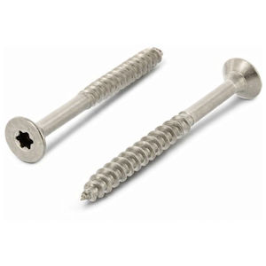 A4 Stainless Steel Wood Screw 4mm x 40mm Torx Recess Countersunk Head
