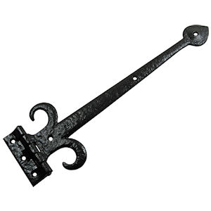 #16 Kirkpatrick 799 18" (453mm) Black Iron T (Tee) Strap Hinge