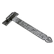 #02 Kirkpatrick 810 12" (304mm) Black Iron Cranked Hook & Band Strap Hinge