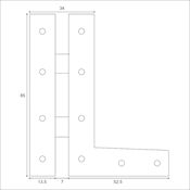 #11 3.25" (85mm) Hand Forged 'HL' Pattern Door Hinge