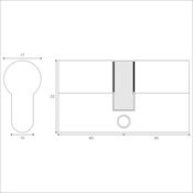 #07 High Security 10 Pin 80mm Euro Profile Double Cylinder