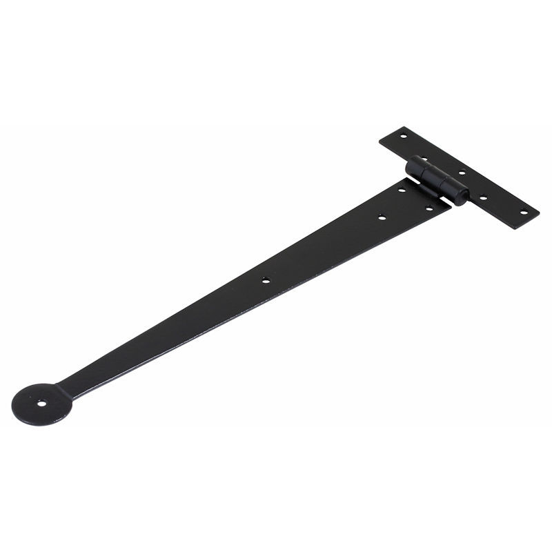 15" (381mm) Steel T (Tee) Strap Hinge for Doors Flat Black