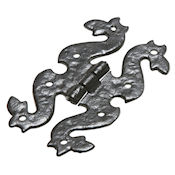 #04 Kirkpatrick 927 5" (130mm) Black Iron Decorative Snake Hinge