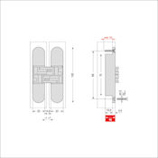 #01 CEAM 1129 100mm 3D Concealed Hinge 25-40Kg