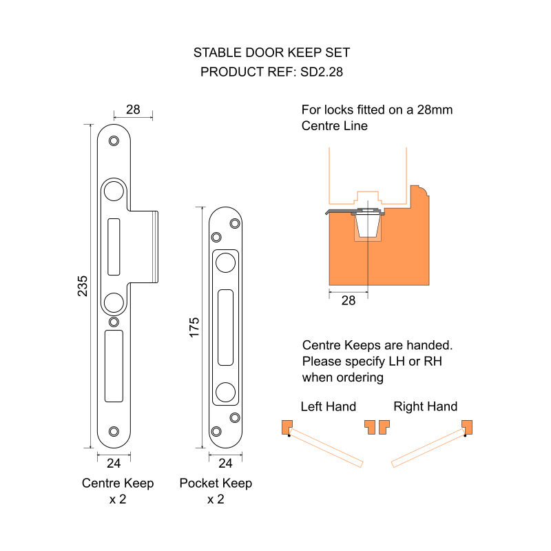 Winkhaus MultiPoint Stable Door Lock 45mm Backset