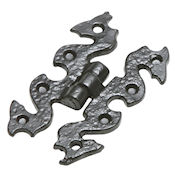 #01 Kirkpatrick 925 2" (50mm) Black Iron Decorative Snake Hinge