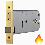 #03 5" (123mm) Union 2077 Deep Horizontal 3 Lever Mortice Lock for Door Knobs