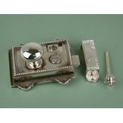 #02 - 4" Regency Style Privacy Rim Door Lock