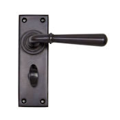 #18 - Orleans Lever Door Handle on Bathroom Privacy Lock Backplate