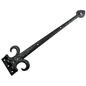 #17 Kirkpatrick 799 21" (540mm) Black Iron T (Tee) Strap Hinge