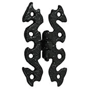#01 Kirkpatrick 925 2" (50mm) Black Iron Decorative Snake Hinge