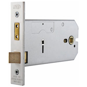 #04 6" (149mm) Union 2026 Deep Horizontal Mortice Bathroom Lock for Door Knobs