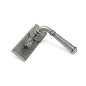 #19 - Chateau Lever Door Handle on Bathroom Privacy Lock Backplate
