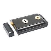 #04 - 1445 6" Plain Steel Rim Door Lock