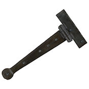 #09 9" (225mm) Hand Forged Penny End T (Tee) Strap Hinge