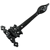 #12 Kirkpatrick 1172 9" (230mm) Black Iron T (Tee) Strap Hinge