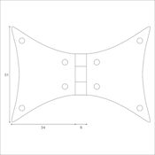 #05 2" (51mm) Hand Forged Butterfly Cabinet Hinge