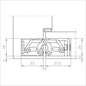 #11 TECTUS TE526-8820 Stainless Steel 3D Concealed Fire Door Hinge 120Kg