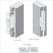 #02 0.5" (13mm) Imperial G3063 Mortice Latch Rebate Conversion Set for Double Doors