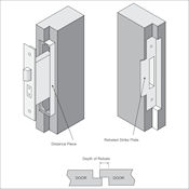 #01 0.5" (13mm) Mortice Latch Rebate Conversion Set for Double Doors