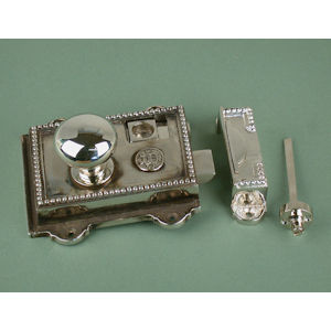 #02 - 4" Regency Style Privacy Rim Door Lock