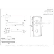 #17 - Avon Lever Door Handle on Bathroom Privacy Lock Backplate