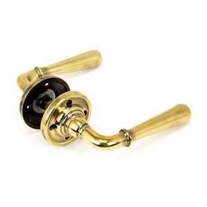 #02 - Orleans Lever Door Handle on Rose