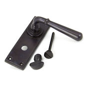 #18 - Orleans Lever Door Handle on Bathroom Privacy Lock Backplate