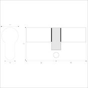 #12 Max Security 32mm/45mm Off-Set Double Euro Profile Cylinder TS007 3*