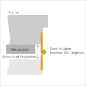 #01 3" (76mm) Stainless Steel Projection Hinge