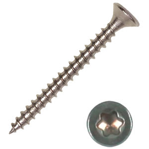 A2 Stainless Steel Wood Screw 4mm x 25mm Torx Recess Countersunk Head