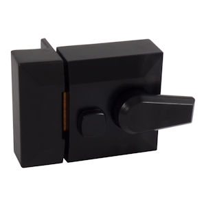 #03 - Narrow Cylinder Rim Nightlatch Black