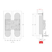 #04 CEAM 1230 130mm 3D Concealed Hinge 55-70Kg