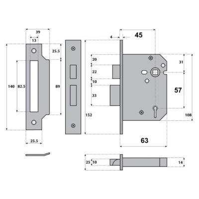 2 5 63mm Satin Brass Mortice Lock For Lever Door Handles Imperial G3000 2 5 63mm Satin Brass Mortice Lock For Lever Door Handles Imperial G3000