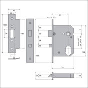 #04 3" (76mm) Imperial G7088 Dual Profile Cylinder Mortice Nightlatch (Slam Lock)