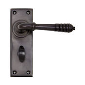 #17 - Marot Lever Door Handle on Bathroom Privacy Lock Backplate