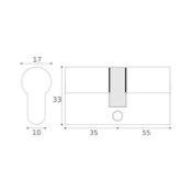 #11 - 35mm/55mm Off-Set Euro Profile Double Cylinder KA