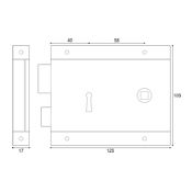 #09 - 5" Cast Iron Rim Door Lock